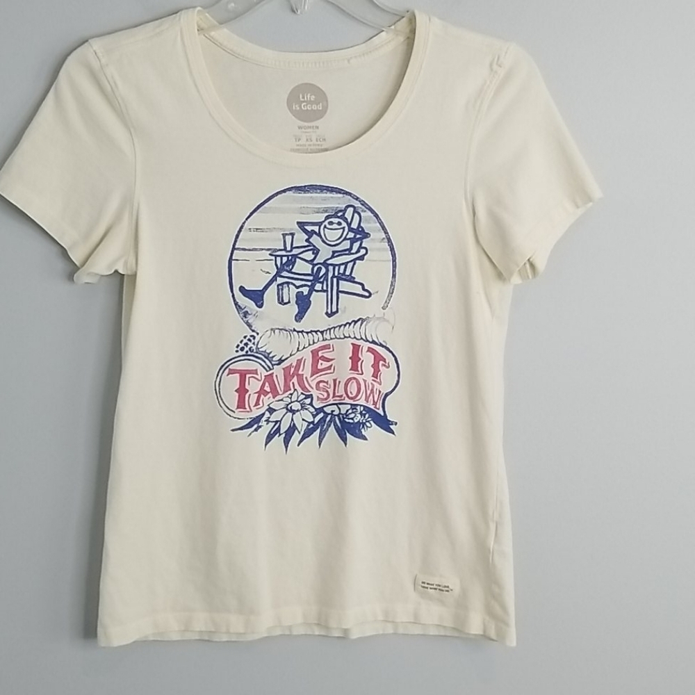 Life Is Good TAKE IT SLOW t-shirt XS
